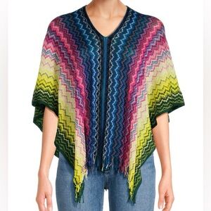 Missoni fringed poncho/shall